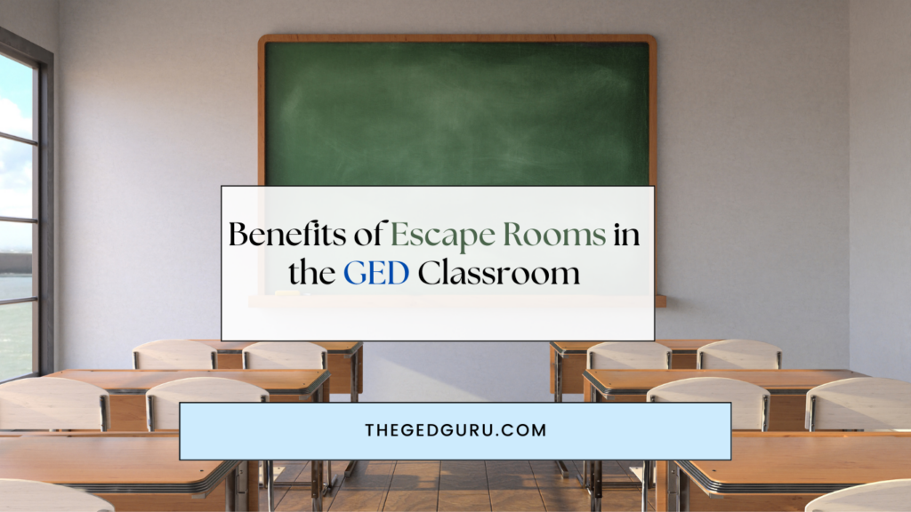 Escape rooms are a fun activity for any classroom, but many adult education teachers don't use them.  If you are an adult educator, find out why you should use these fun activities in the GED classroom.