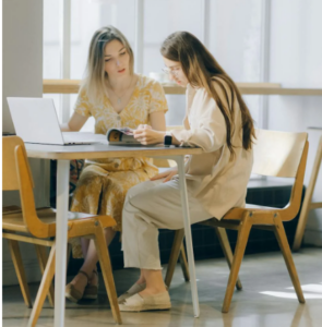A tutor working with a student to introduce, "Creating a Supportive Learning Environment."