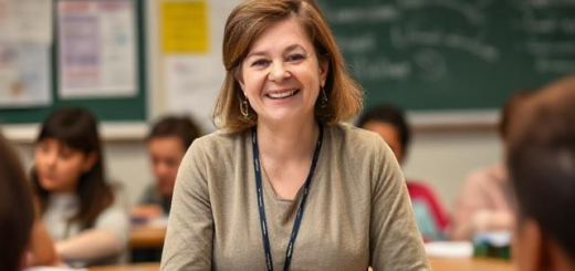 Picture of a first-time teacher in a GED classroom