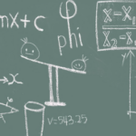 Chalkboard with math equations to illustrate the subtitle: "Build Strong Mathematical Foundations".