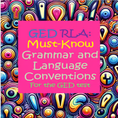 Cover for GED RLA: Must-Know Grammar and Language Conventions.