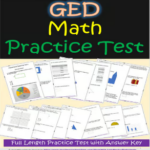 Cover for a practice math test.