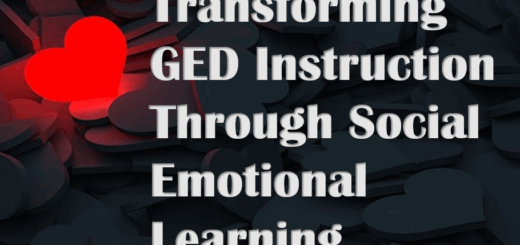 Introduces the title, "Transforming GED Instruction through Social Emotional Learning."