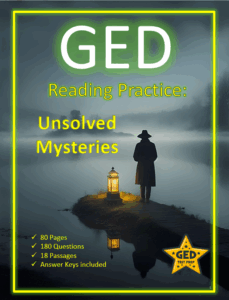 A mysterious cover representing a resource shown for GED success.