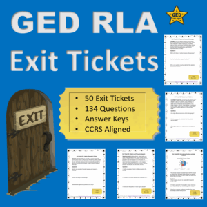 Cover for GED RLA exit tickets