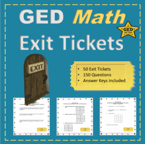 GED Math Exit Tickets cover