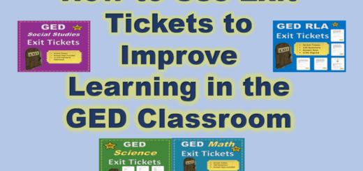 Cover for the article, "How to Use Exit Tickets to Improve Learning in the GED Classroom."