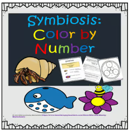 Cover for Symbiosis Color by Number from Wild and Wacky Worksheets