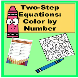 Cover for Two-Step Equations: Color by Number from Wild and Wacky Worksheets