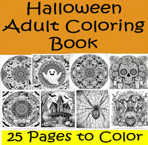 Cover for a resource from my Wild and Wacky Worksheets store: Halloween Coloring Book