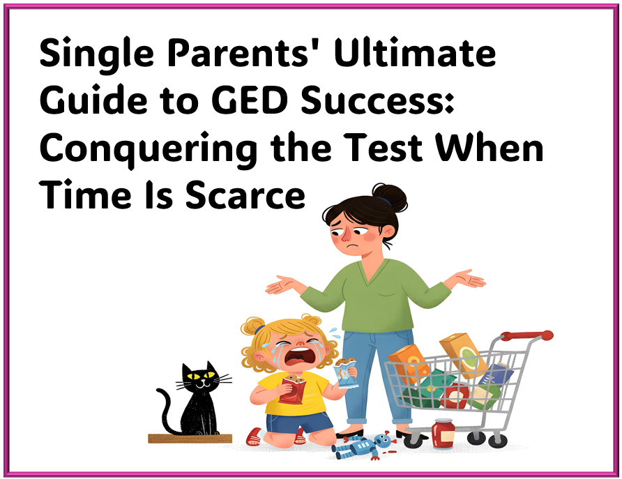 Title for the article, "Single Parents' Ultimate Guide to GED Success: Conquering the Test When Time is Scarce"
