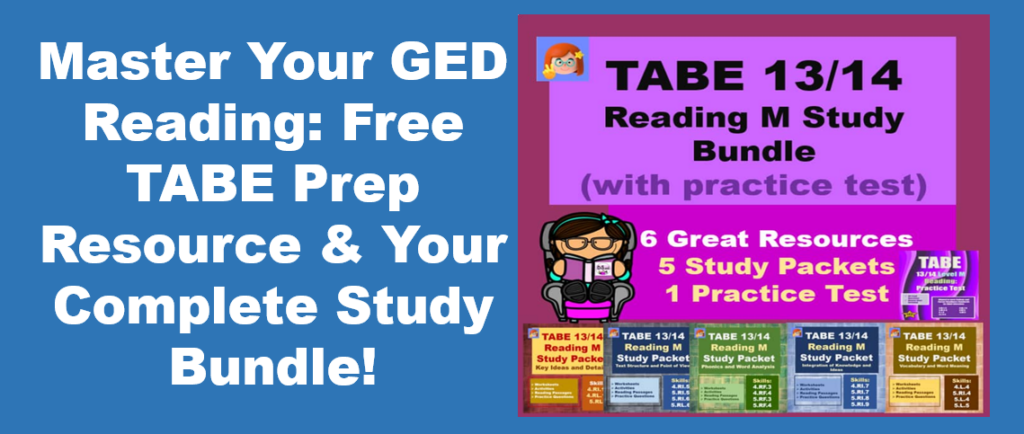 Cover for "Master Your GED Reading: Free TABE Prep Resource & Your Complete Study Bundle!