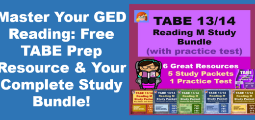Cover the "Master Your GED Reading: Free TABE Prep Resource & Your Complete Study Bundle