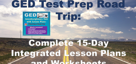 Cover for article: GED Test Prep Road Trip: Complete 15-Day Integrated Lesson Plans and Worksheets