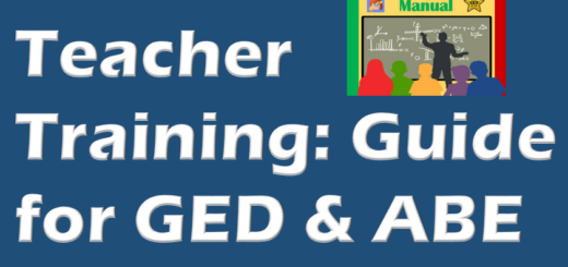 Cover for the article, "Adult Ed Teacher Training: Guide for GED & ABE Success."