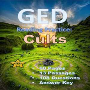 Cover for GED Reading Practice: Cults