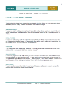 Sample page from the TABE 13/14 Escape Room resource