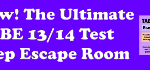 Cover for the article: New! The Ultimate TABE 13/14 Test Prep Escape Room.