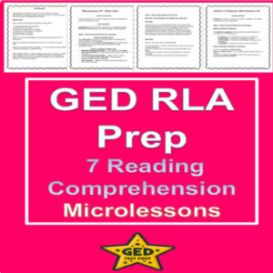 Cover for GED RLA Prep: 7 Reading Comprehension Microlessons