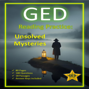 Cover for GED Reading Practice: Unsolved Mysteries