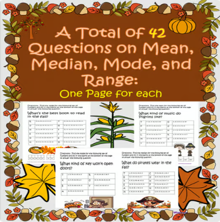 Cover for Autumn Math Statistics Practice